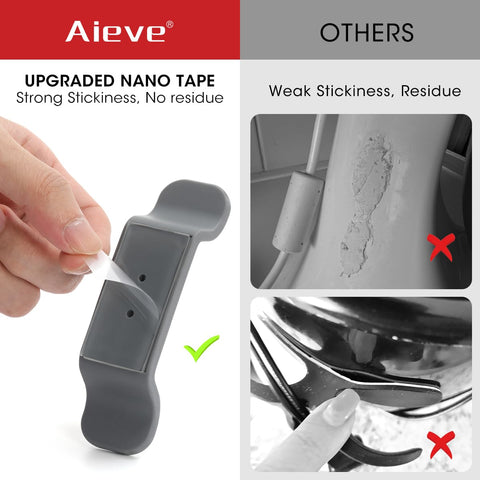 AIEVE soft rubber cord keeper offers durable, deformation-resistant cable organization.