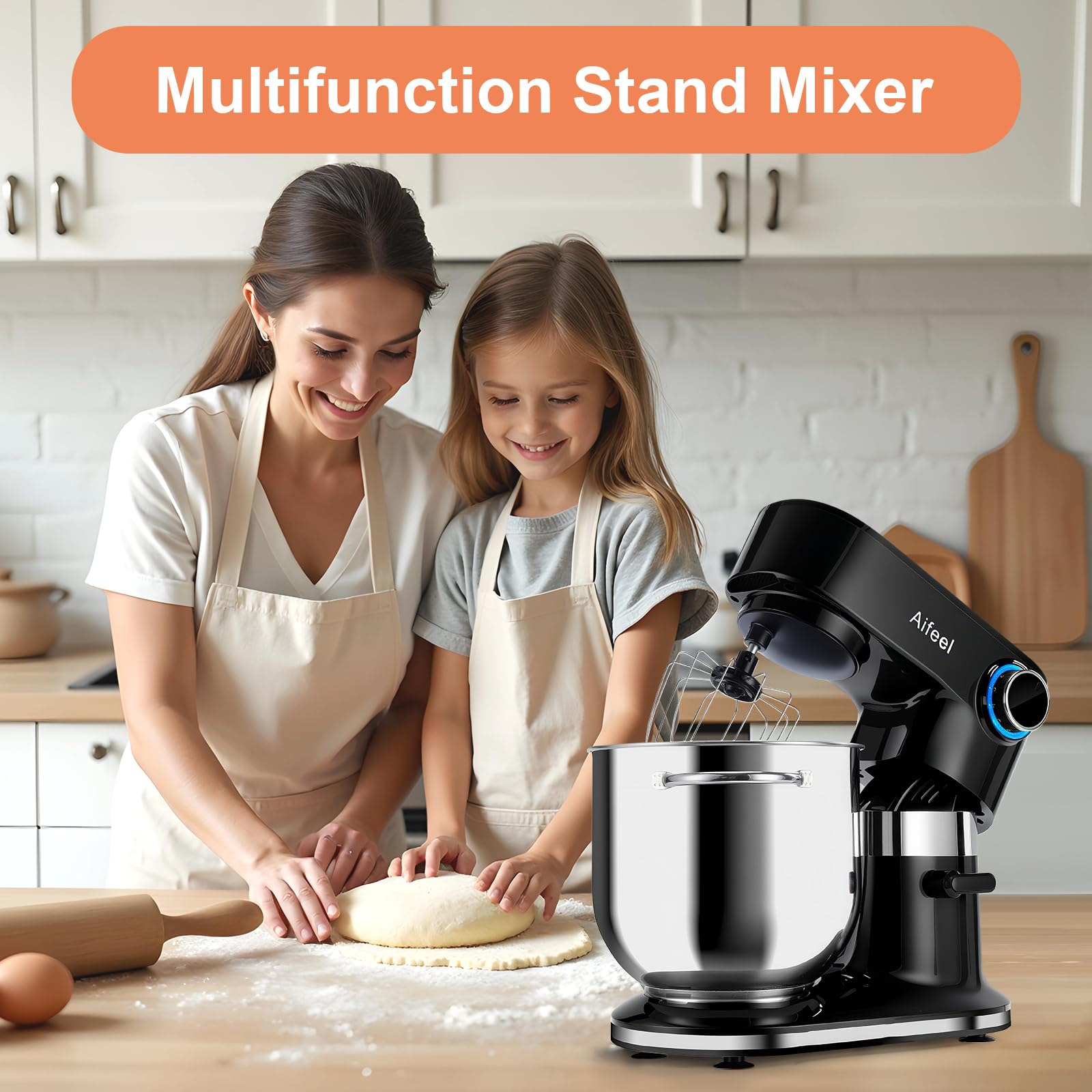 Aifeel anti slip suction cups keep the mixer steady on counters