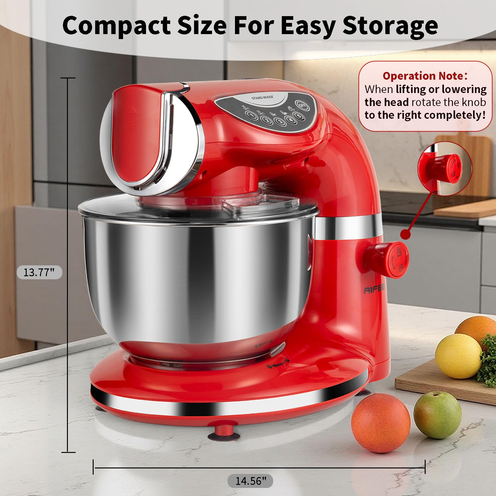 Aifeel stand mixer dough hook for smooth, even dough kneading