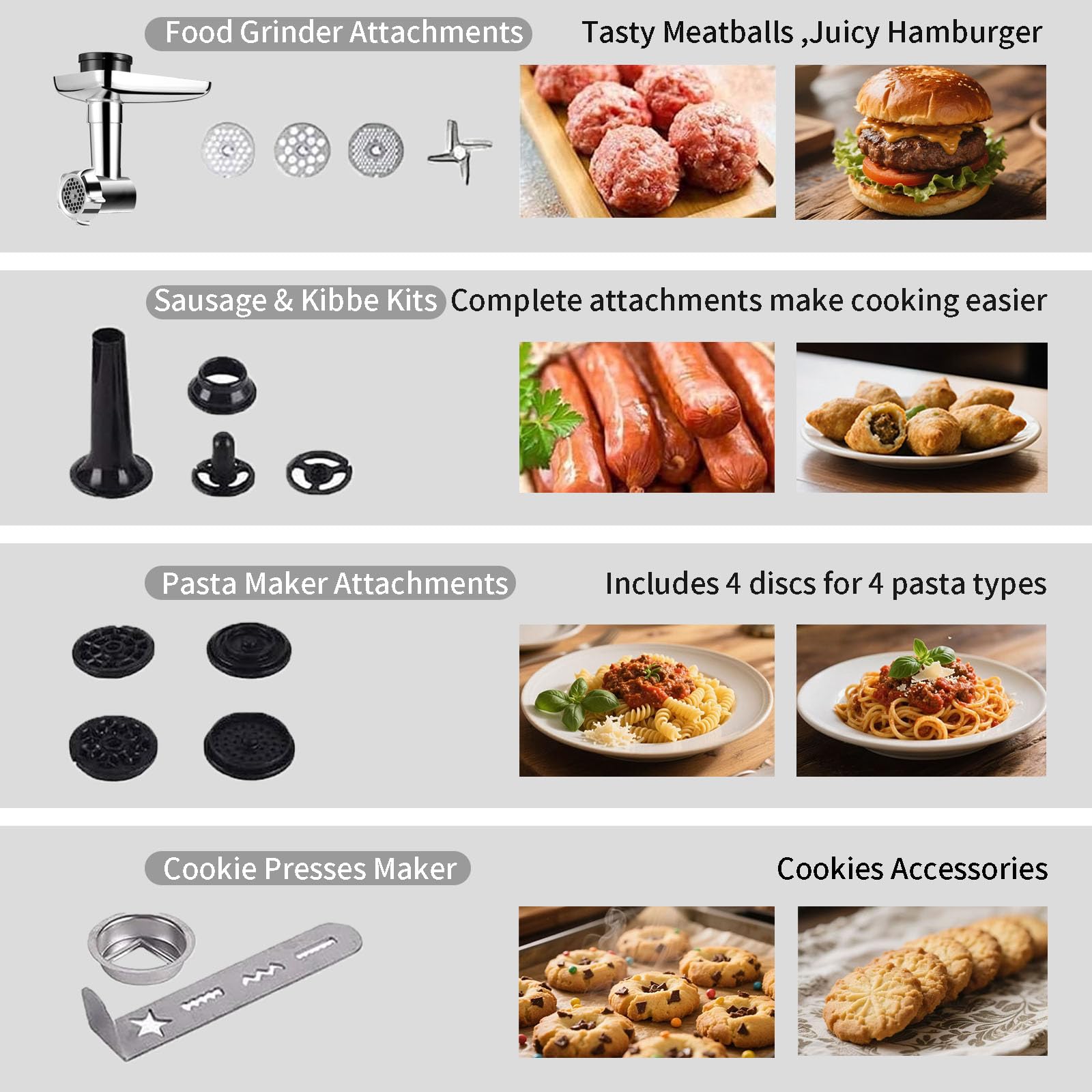 Aifeel stand mixer sausage kit for shaping flavorful sausages