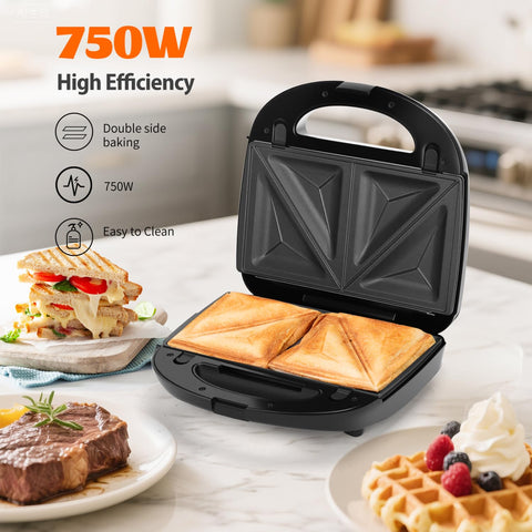 Aigostar 750W panini press for fast, tasty sandwiches.