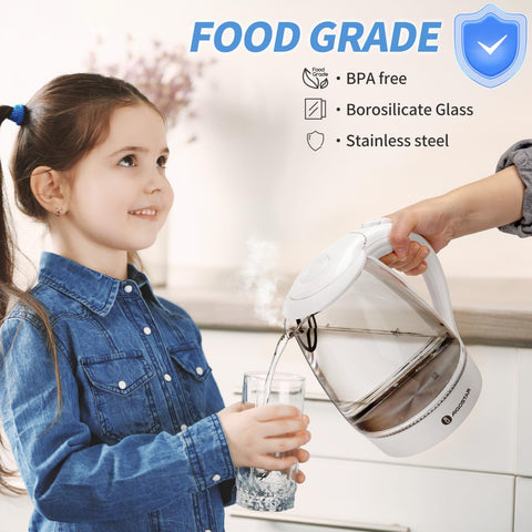 Aigostar kettle auto shutoff and boil-dry safety feature demonstration