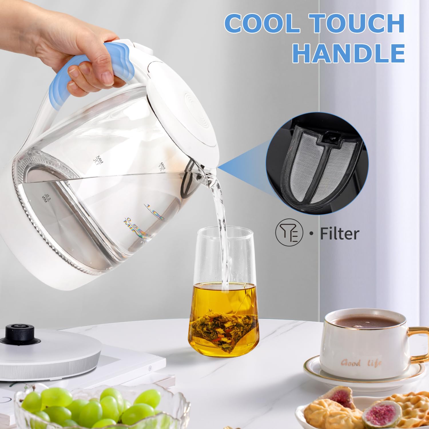 Aigostar borosilicate glass construction for stain resistance