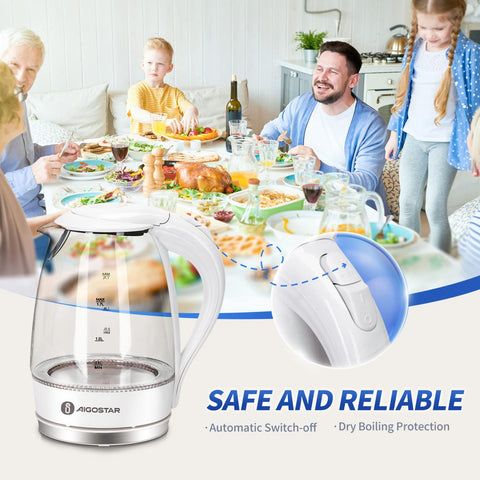 Aigostar sleek kettle complements modern kitchen decor