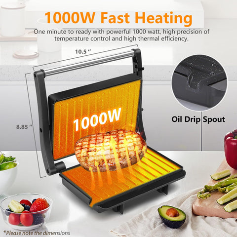 Close-up of Aigostar ceramic non-stick plates for easy release and quick cleanup.