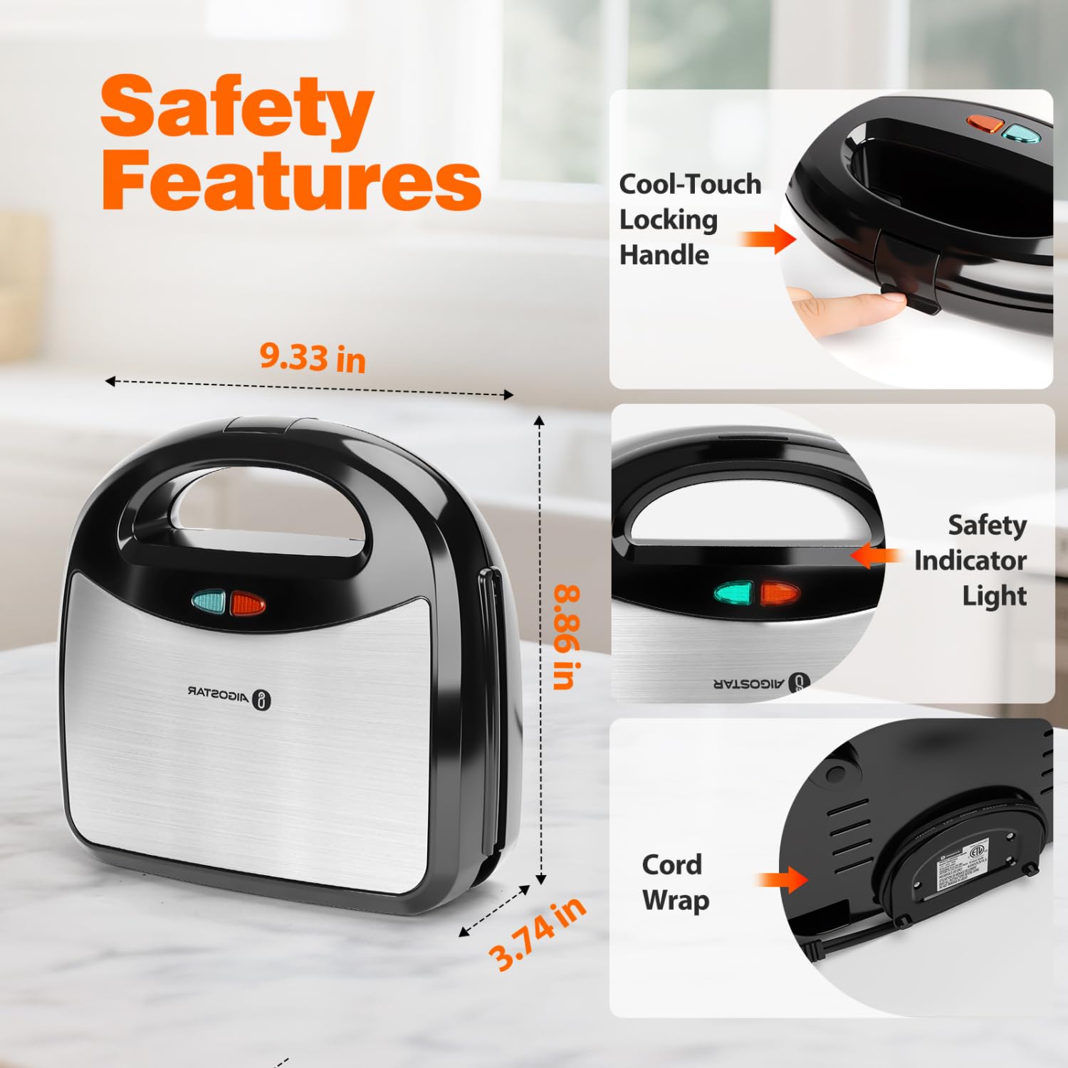 Aigostar portable kitchen appliance ready for outdoor use.