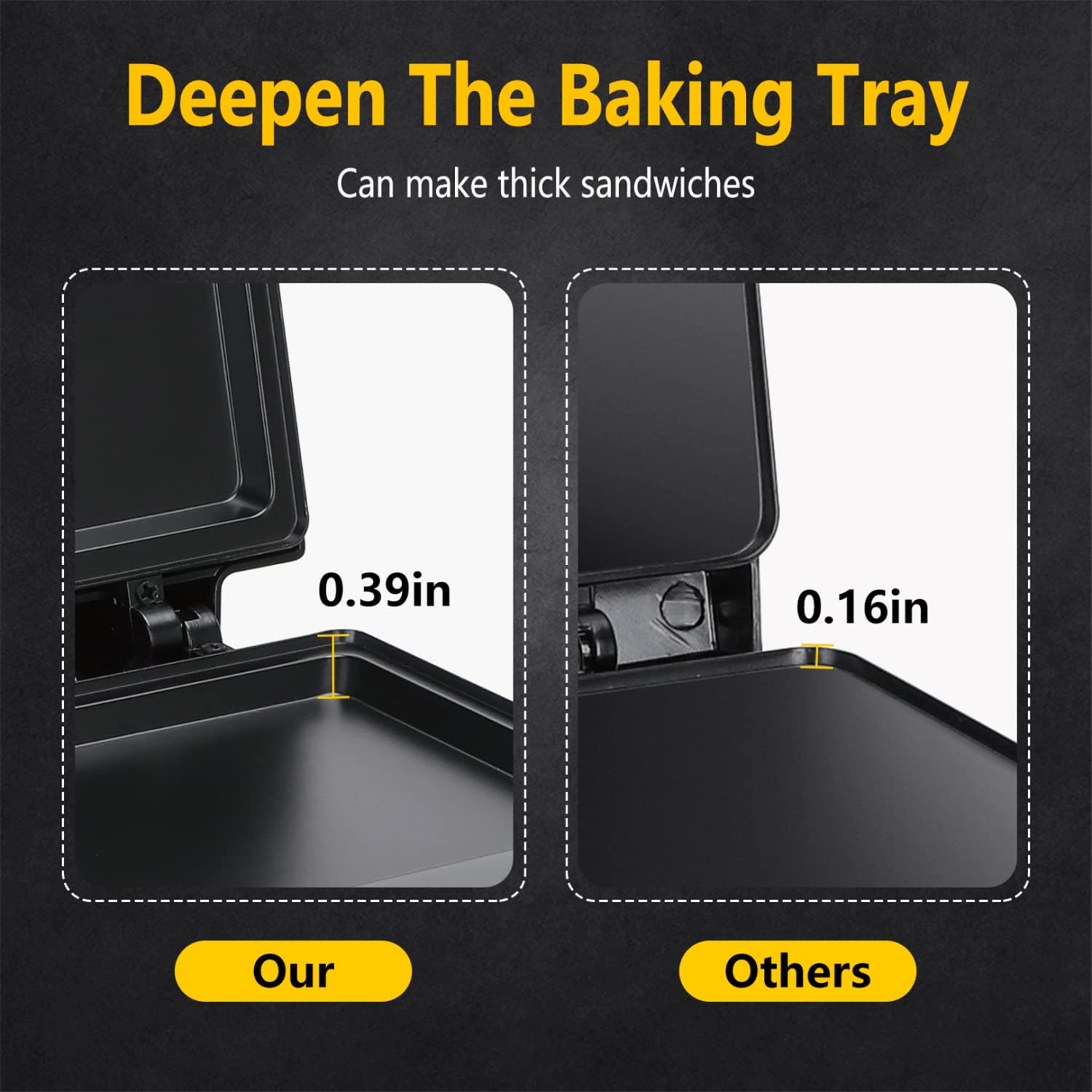 Aigostar cheese melt on grilled sandwich ready to enjoy