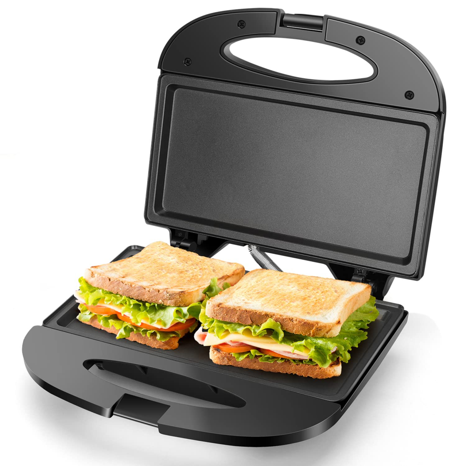Aigostar sandwich maker with non-stick deep-grid plates for easy release
