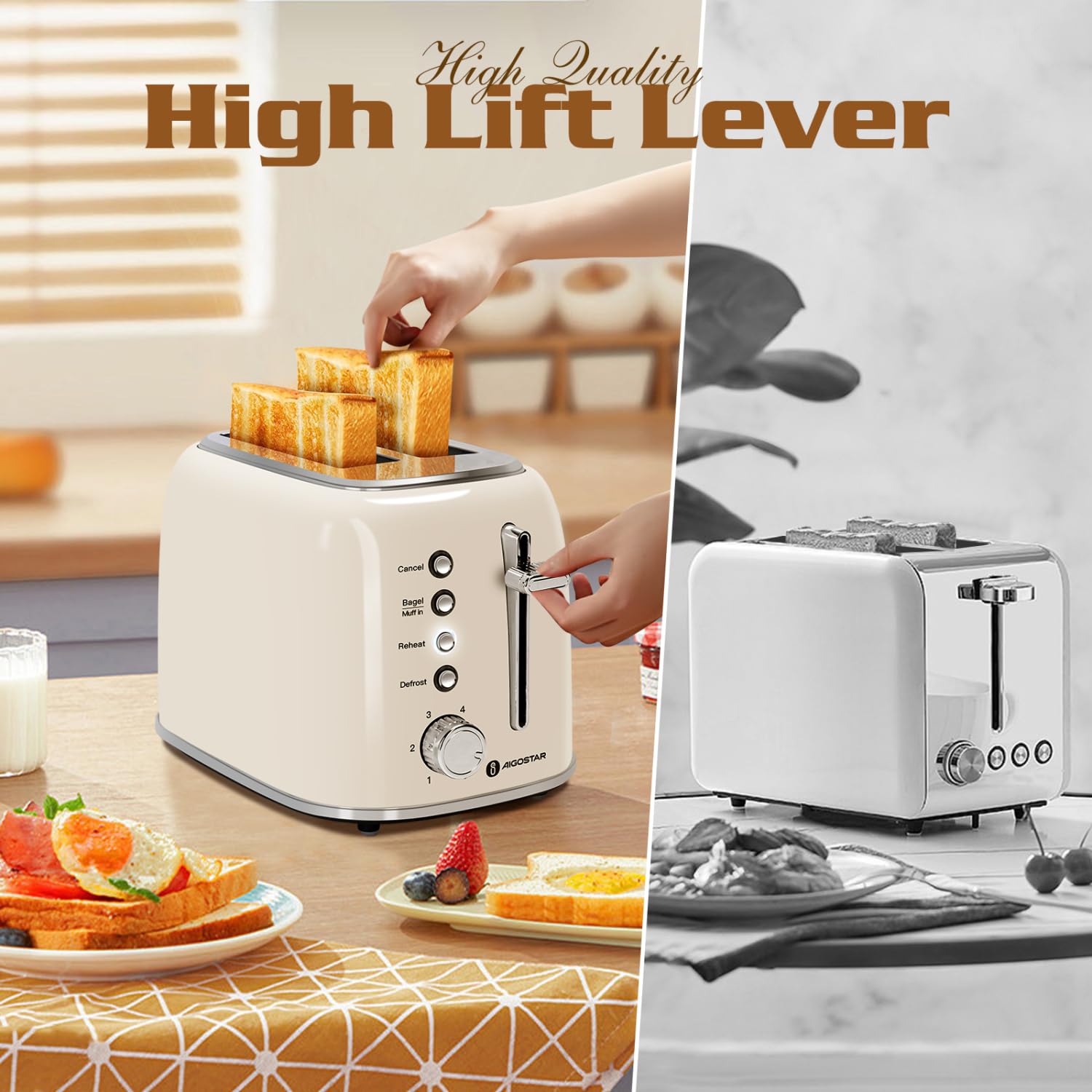 Aigostar cancel function stops toasting anytime