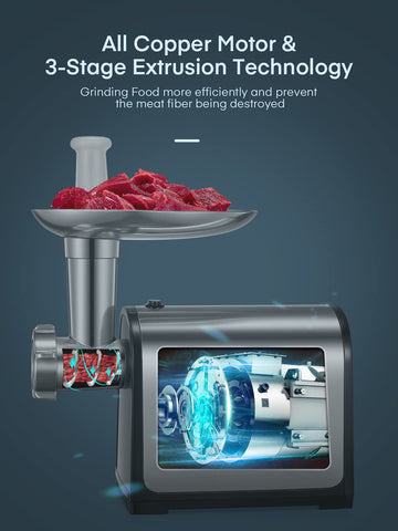 Aiheal two blades for clean, precise meat grinding