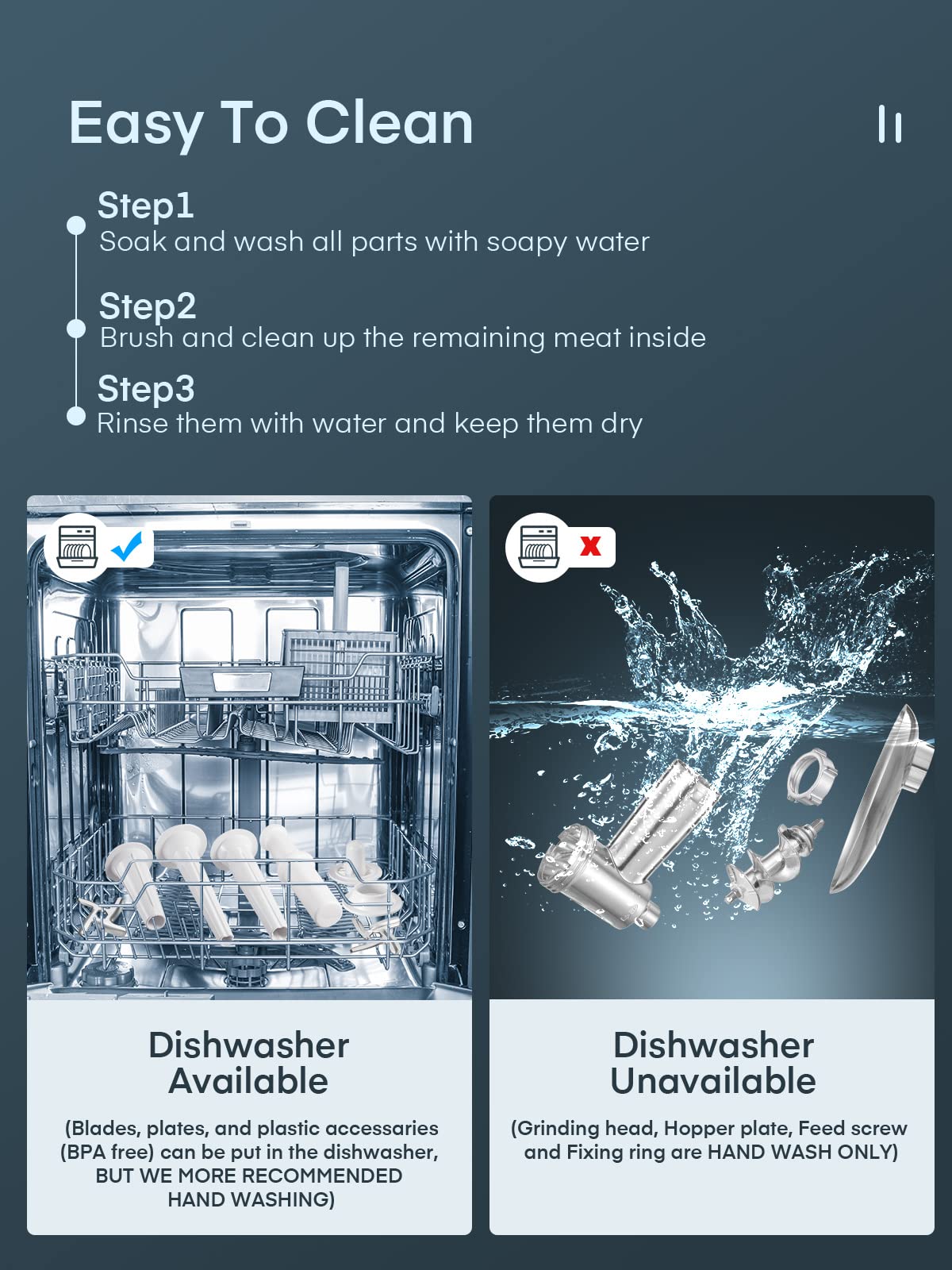 Aiheal attachments detached for easy cleaning and maintenance