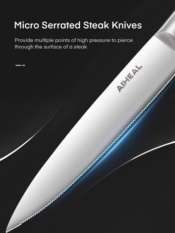 Aiheal micro-serrated blades close-up highlighting sharp, long-lasting edges