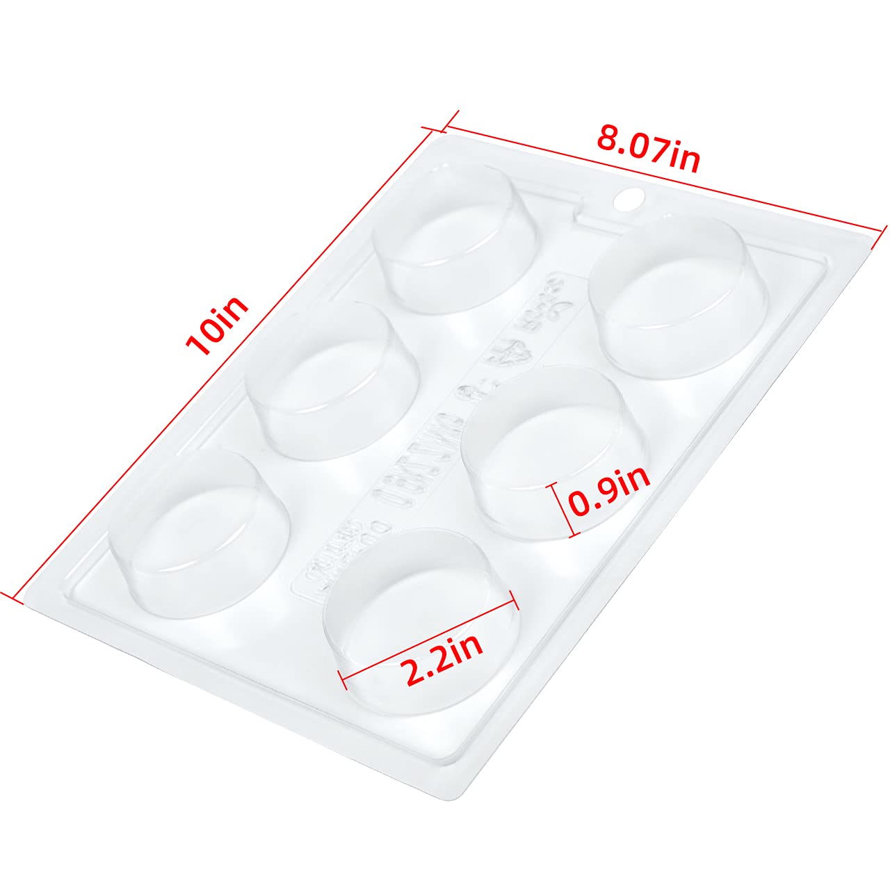 AIKEFOO 5-pack round mold creates neat cookies and chocolates.