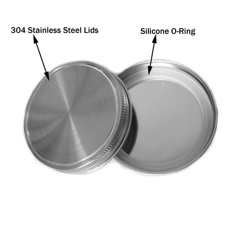 Aikeve 12-pack jar lids with rings ready for pantry organization.