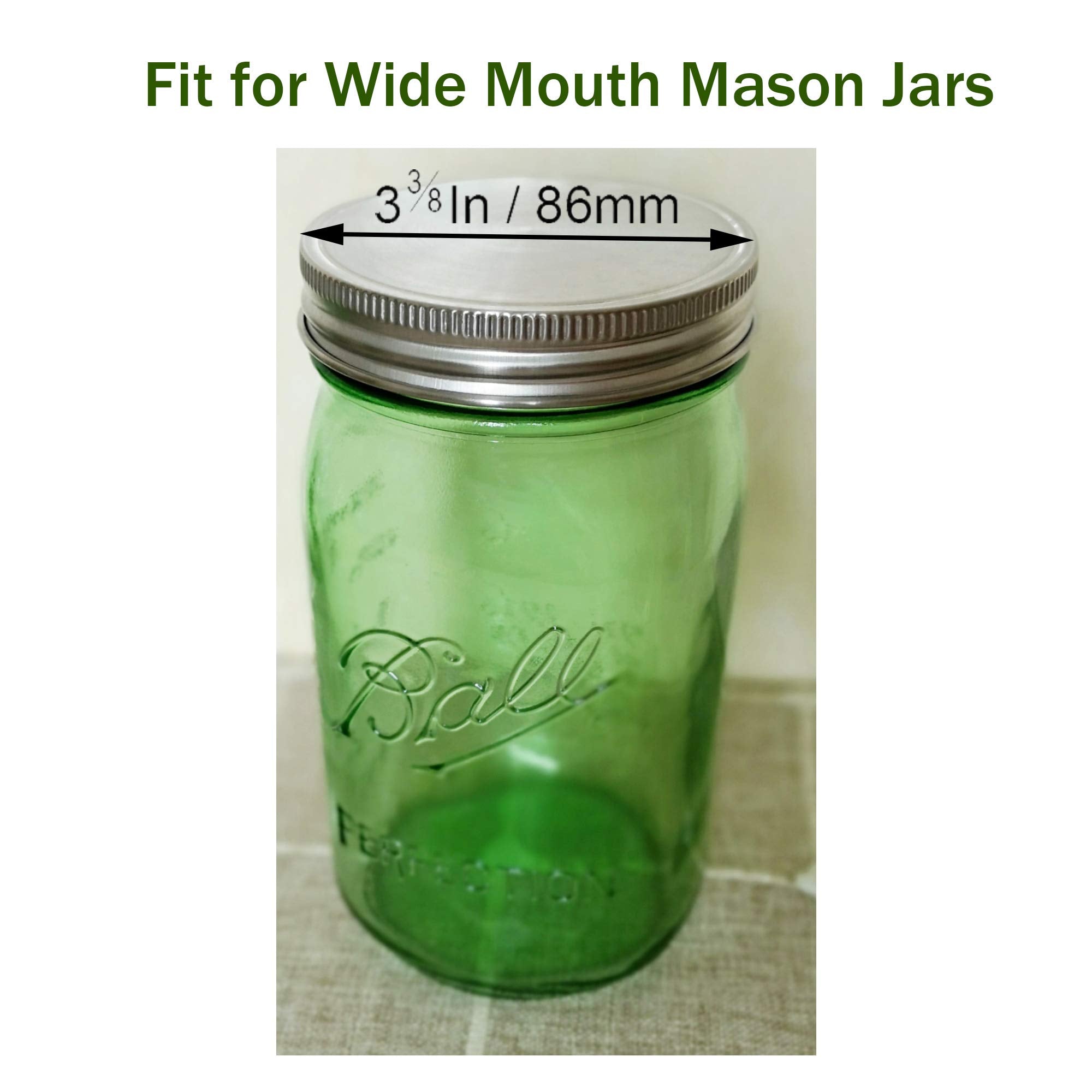 Aikeve mason jar lid with silicone O-ring for leak-resistant sealing.