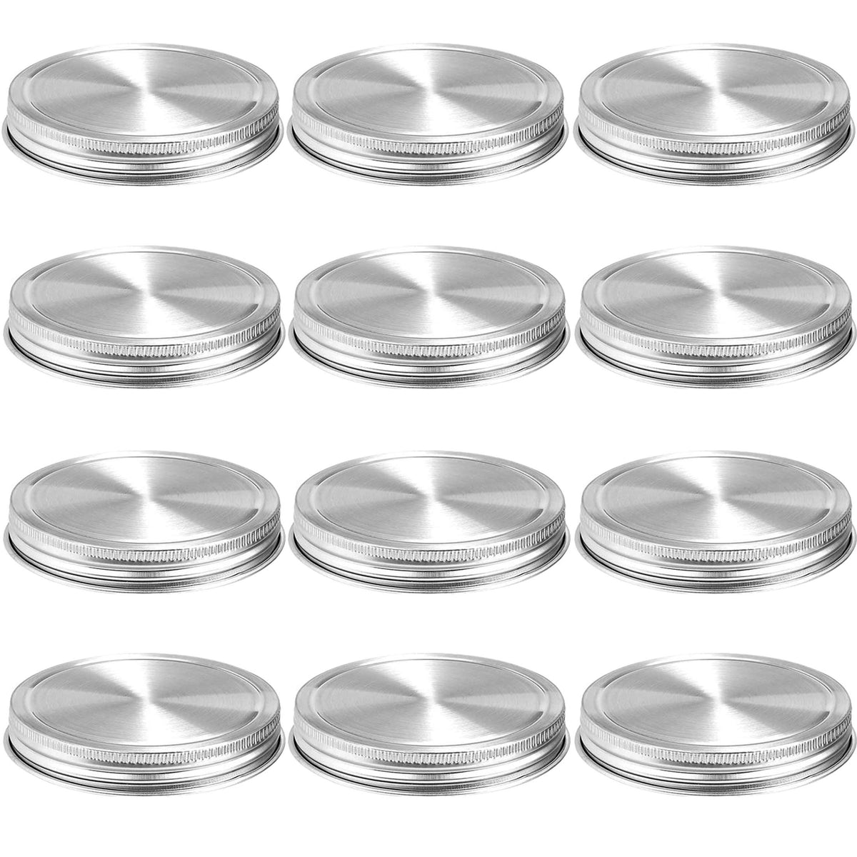 Aikeve wide-mouth stainless steel lid with polished surface for durable reuse.