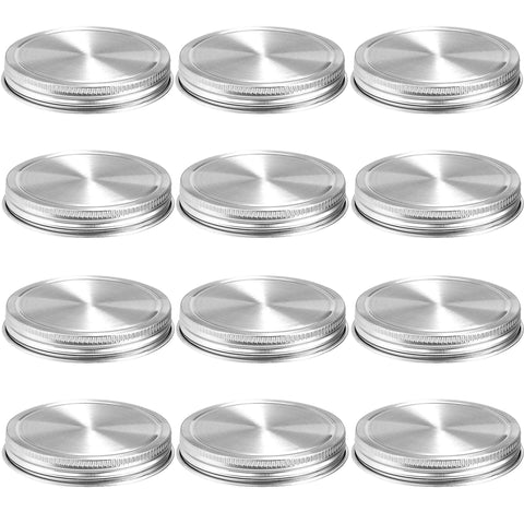 Aikeve wide-mouth stainless steel lid with polished surface for durable reuse.