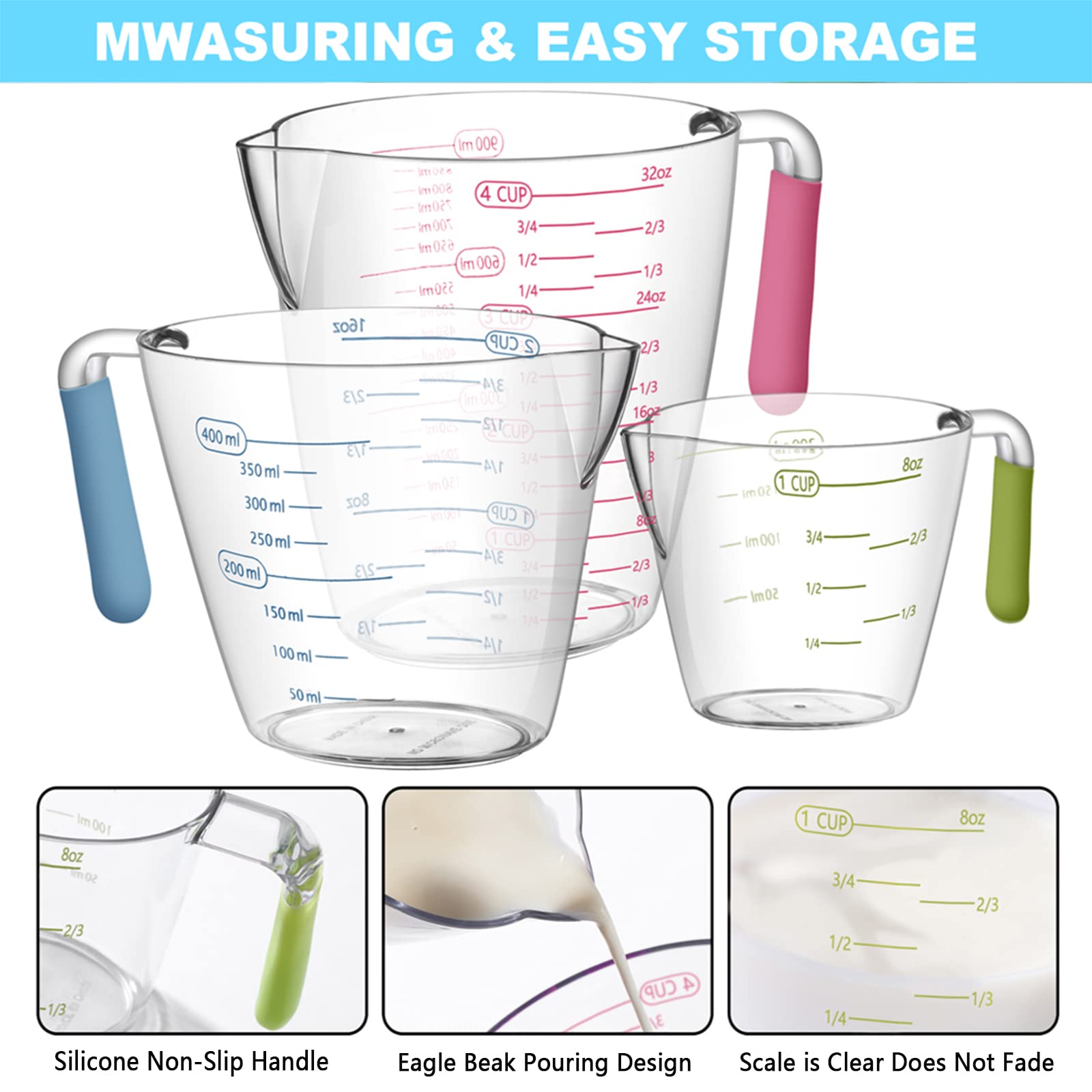AIKEXIN nesting design saves counter space and tucks away neatly