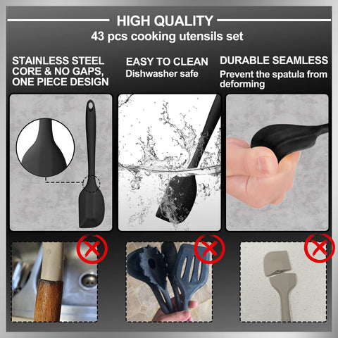 AIKKIL dishwasher-safe utensils for easy cleanup after busy meals