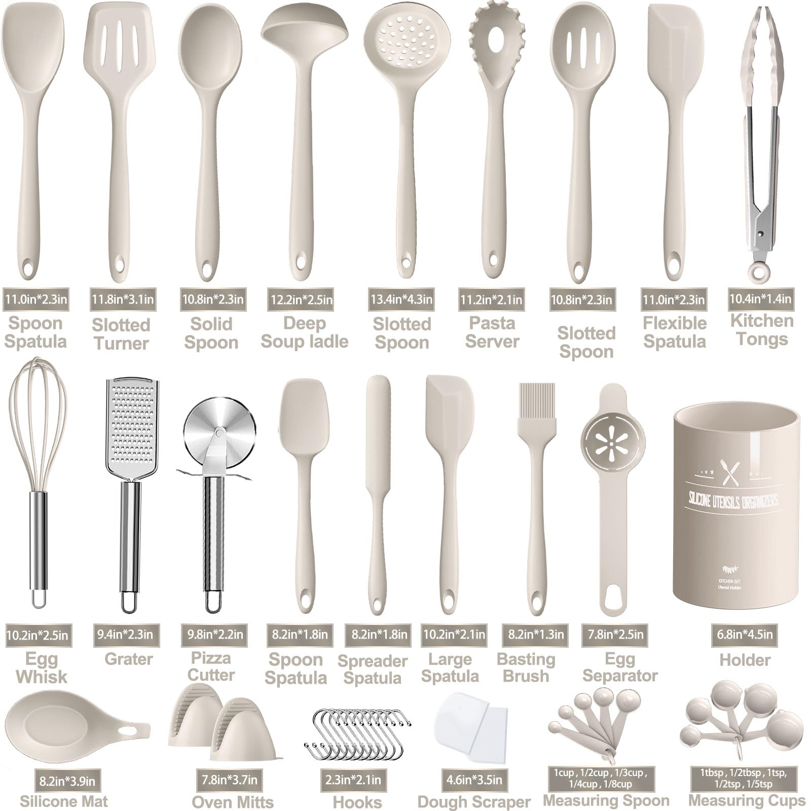 AIKKIL silicone turner heat resistant and gentle on cookware for flipping burgers