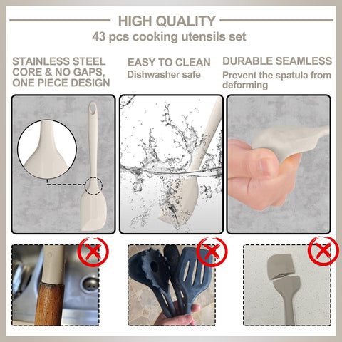 AIKKIL silicone whisk smooth blending with heat resistance for batter prep