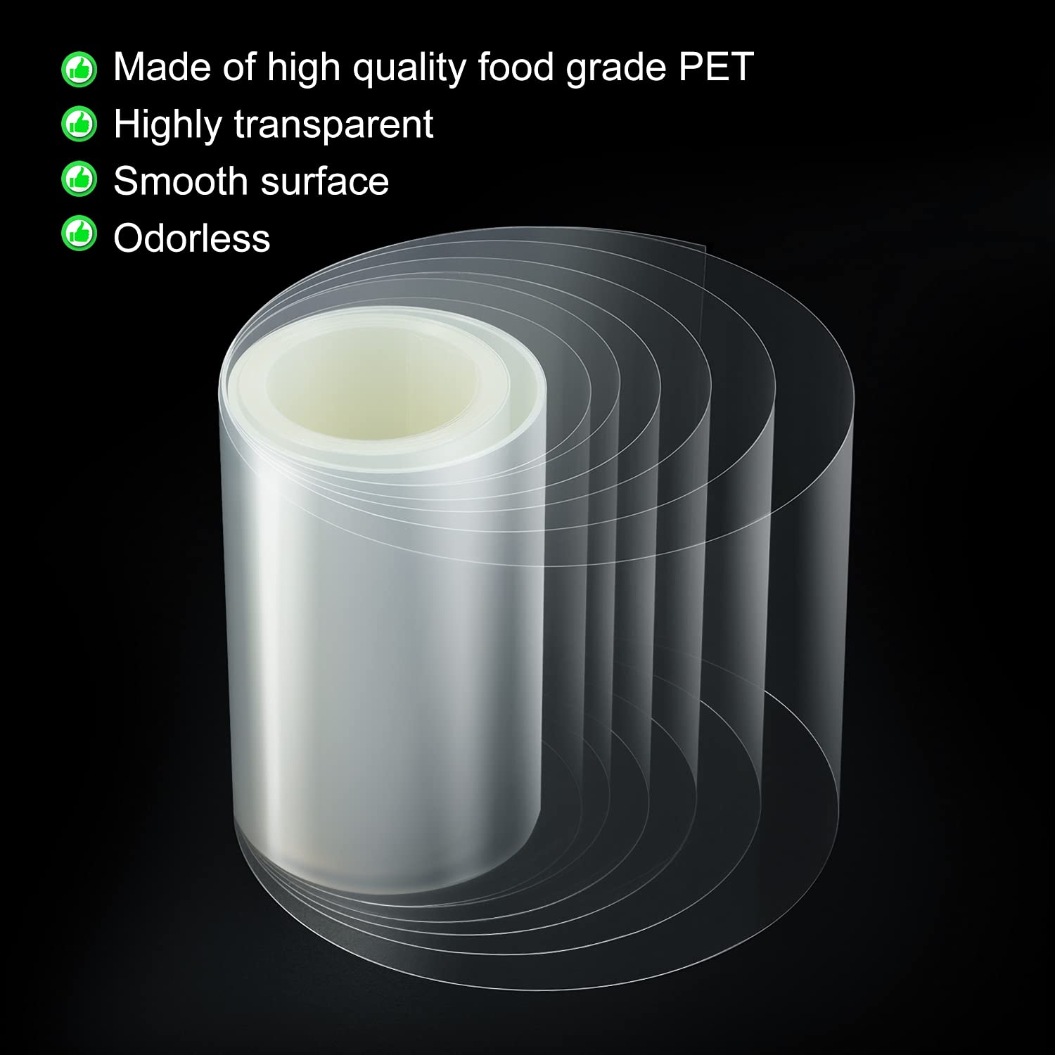 Ailaxq acetate sheets baking edge-decoration 4x600inch for precise cake framing.
