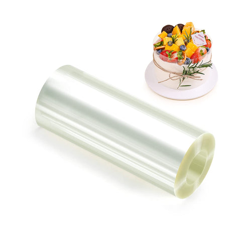 Ailaxq cake collars 4x600inch acetate roll for crisp edge decorating and easy release.