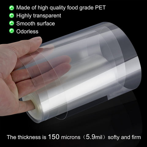Ailaxq cake collars 4x600inch, extended-size acetate roll for large cakes.