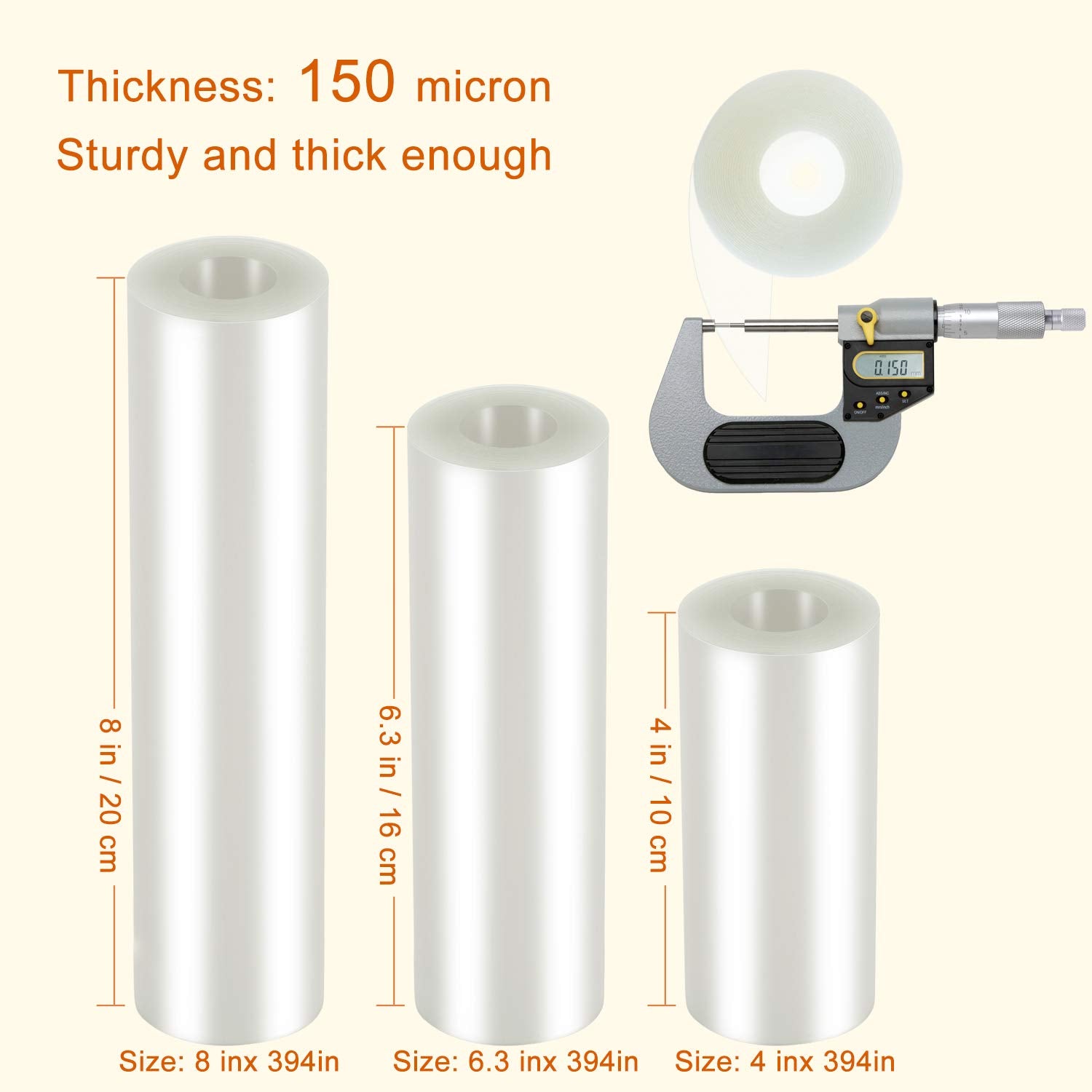 Ailaxq cake collars 6x394inch, crystal-clear acetate roll for edge decoration.