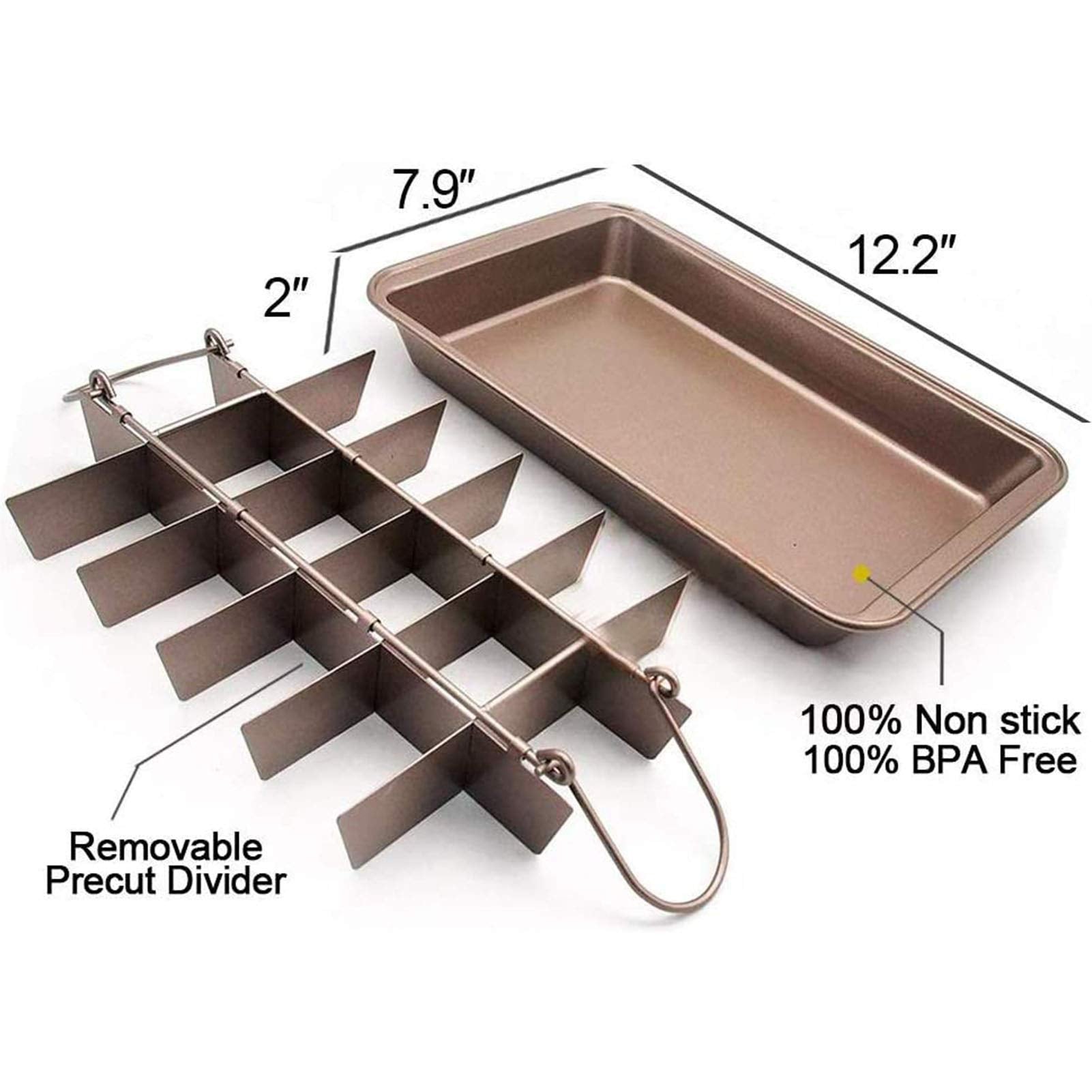 Ailelan non-stick brownie pan enables easy release after baking