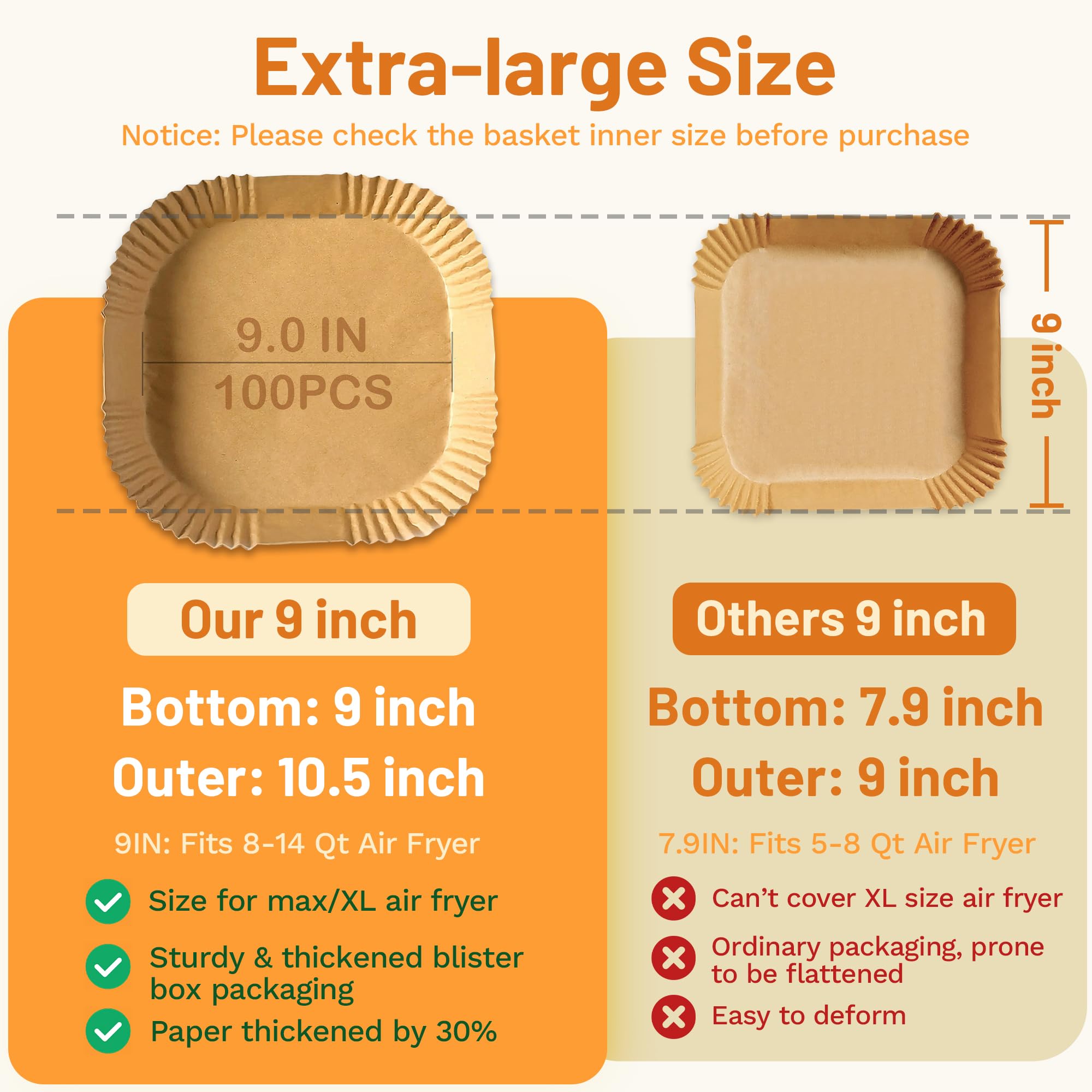 Ailifeer precut sheets 9inch XL liners, ready-to-use for quick meals.