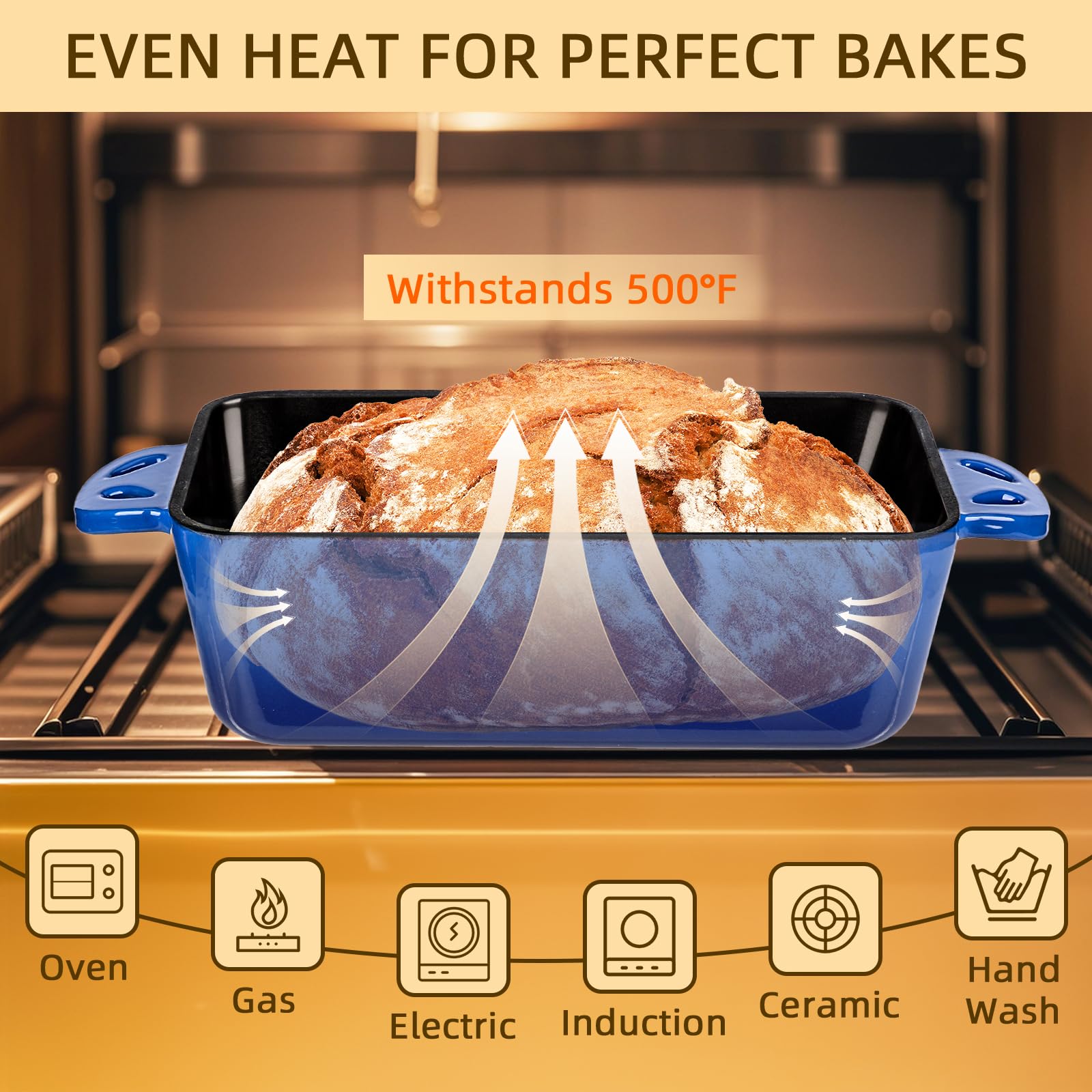 AILITOR loaf pan stackable design saves space in compact kitchens.