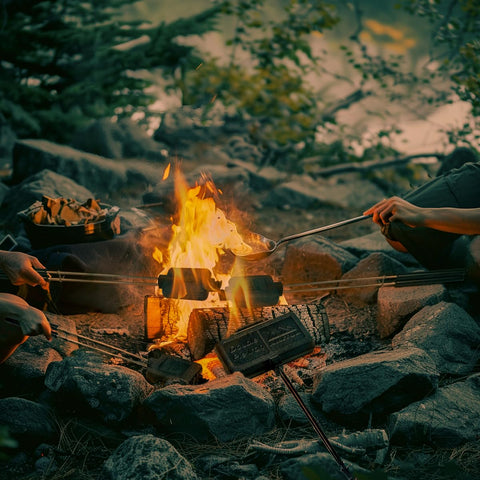 AILITOR cooking head measures 4x4 inches for compact camp pies.