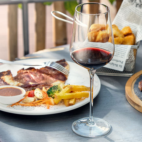 AILTEC wine glasses with stemmed design enhance aroma and presentation.