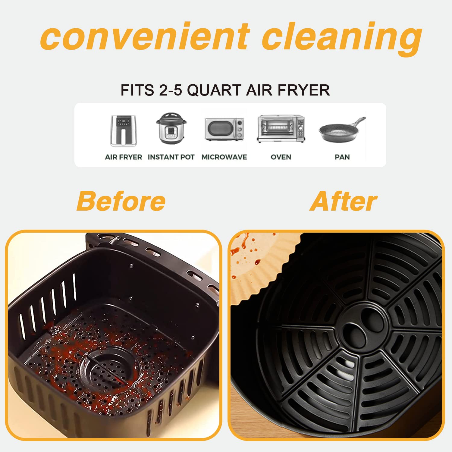 Close-up of Ailun liner's non-stick coating prevents sticking during cooking.
