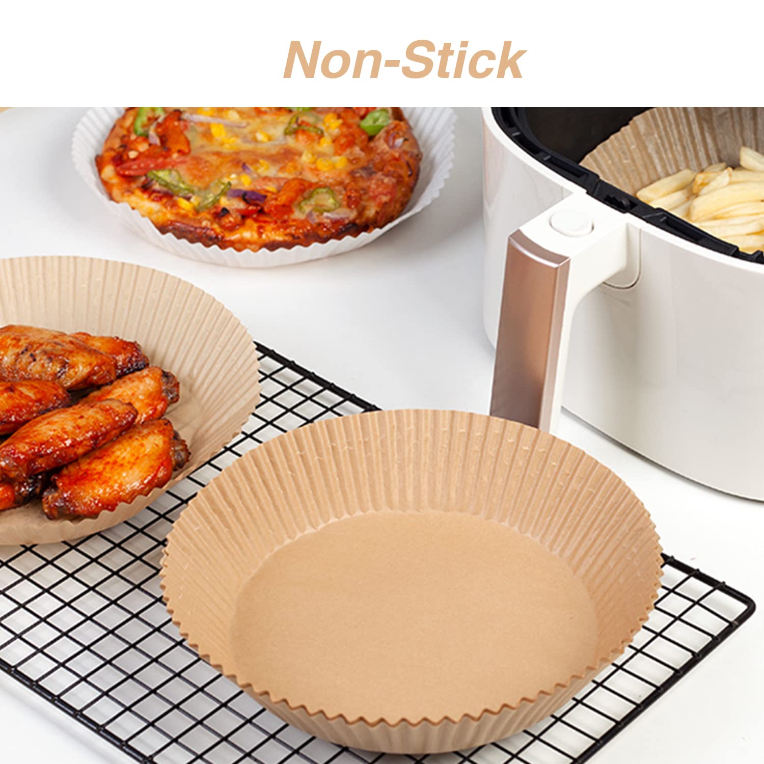 Ailun liner with round bowl shape preserves air fryer circulation.