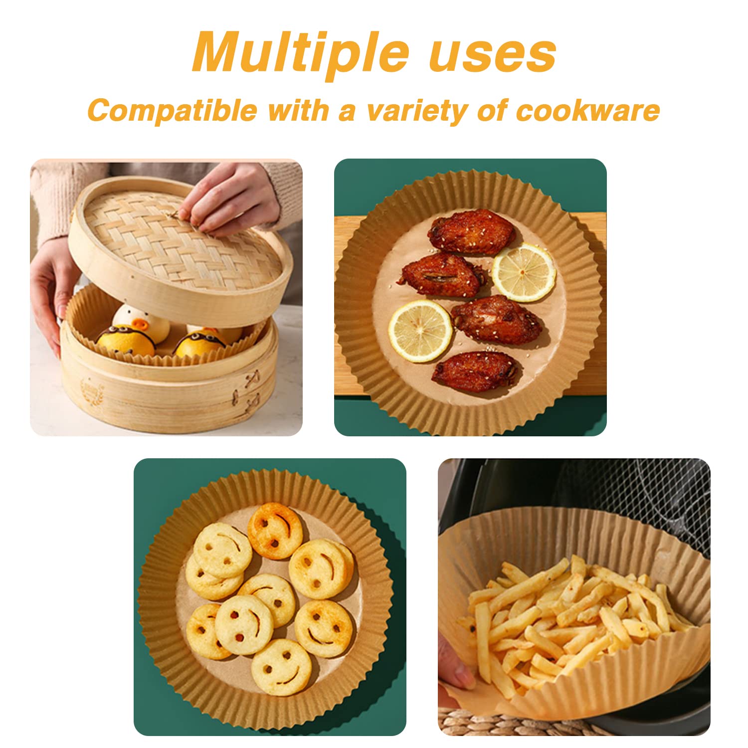 Ailun round bowl shape preserves air circulation inside the fryer.