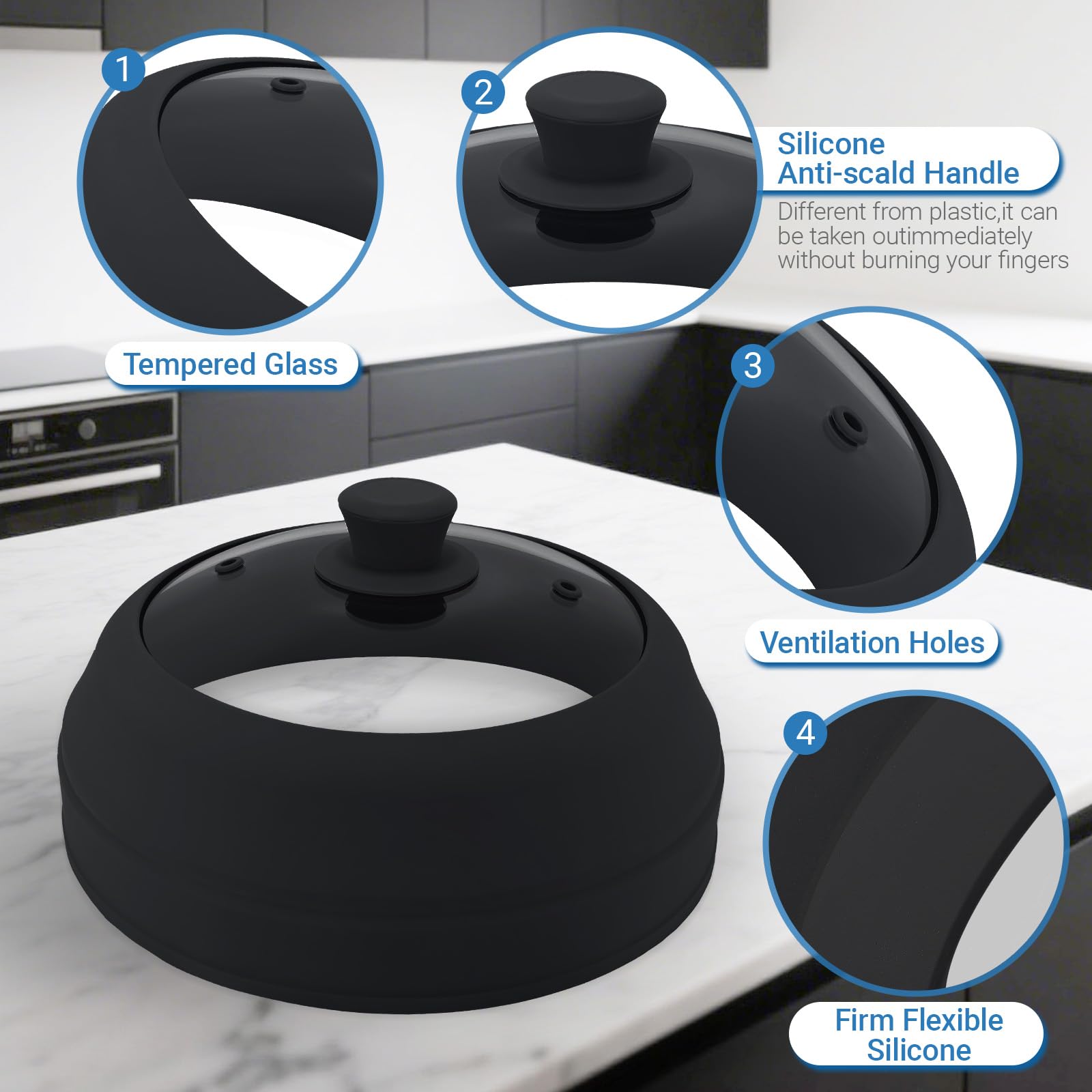 Aimatifi collapsible design folds compactly for simple kitchen storage.