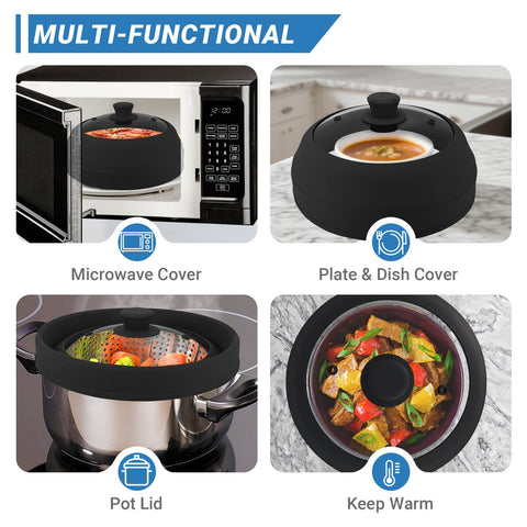 Aimatifi top vent holes release steam to prevent soggy meals.