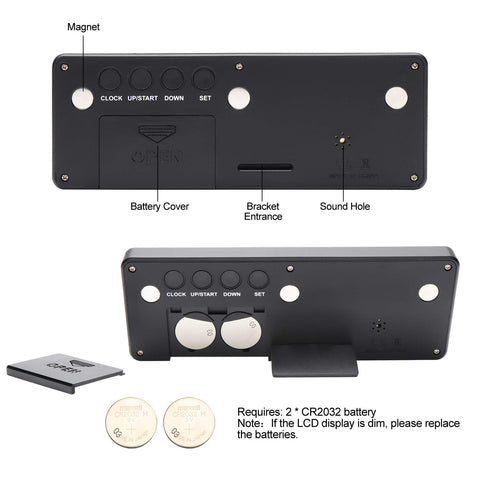 AIMILAR AY4053 black desk setup demonstrates versatile countdown timing.