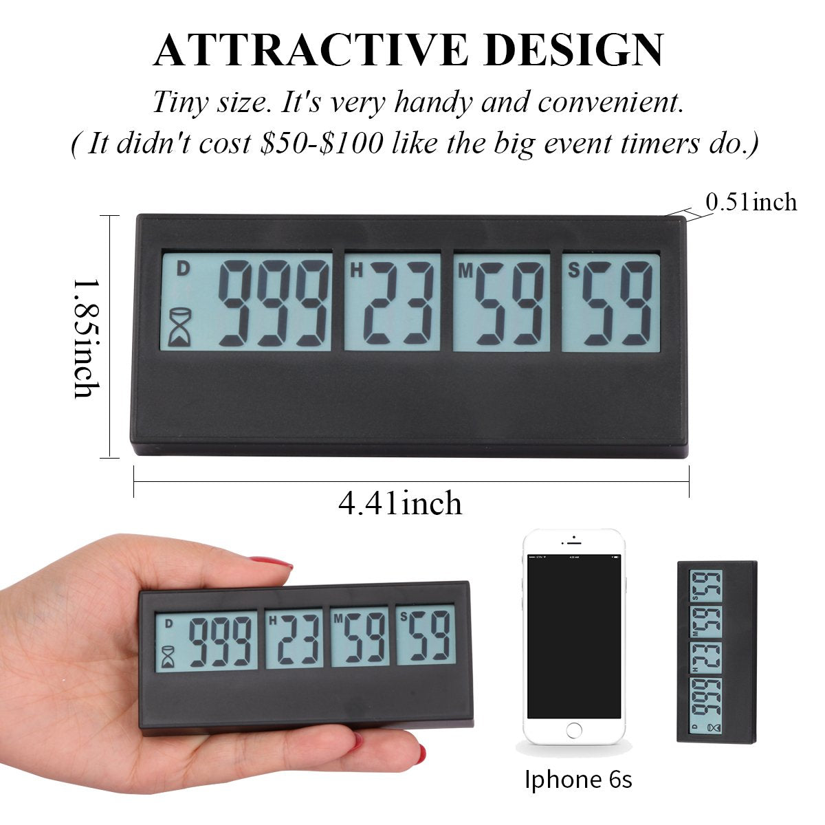 AIMILAR Digital Countdown Days Timer alarm function provides audible alerts on completion.