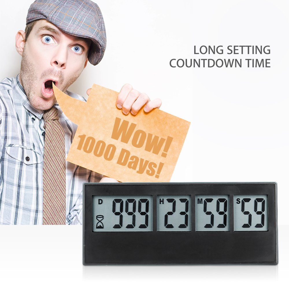 AIMILAR Digital Countdown Days Timer clear display for easy reading at a glance.
