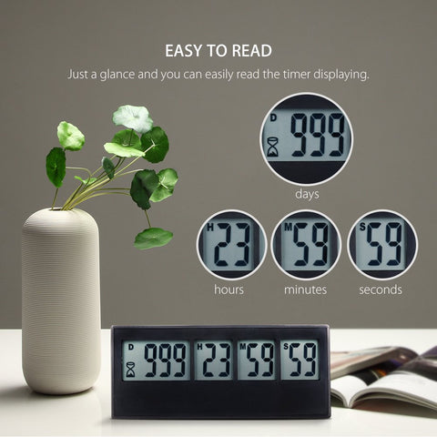 AIMILAR Digital Countdown Days Timer compact size fits on desks and counters.