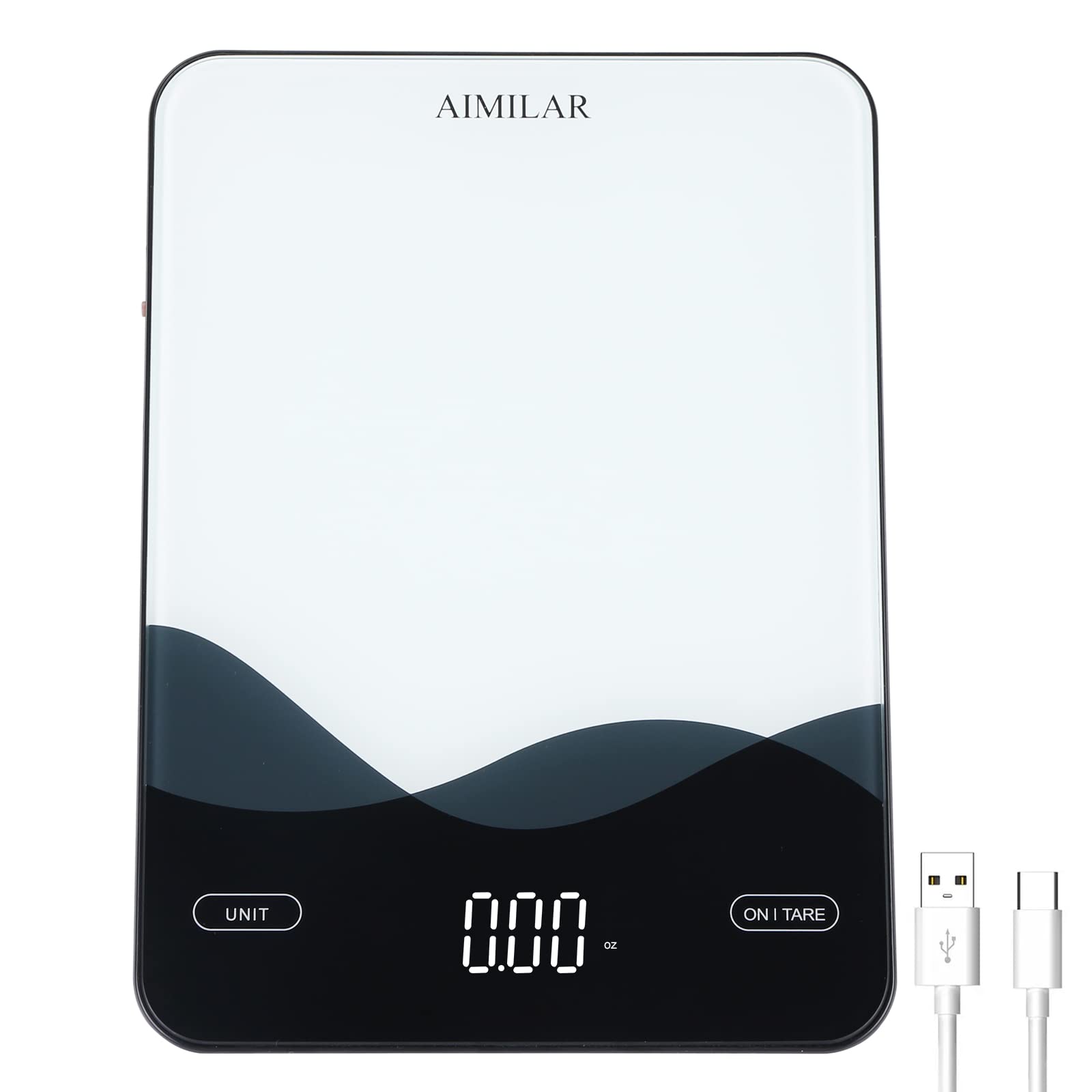 AIMILAR Food Scale with LED display for precise kitchen measurements.