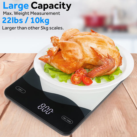AIMILAR tare function lets you weigh ingredients without the container.