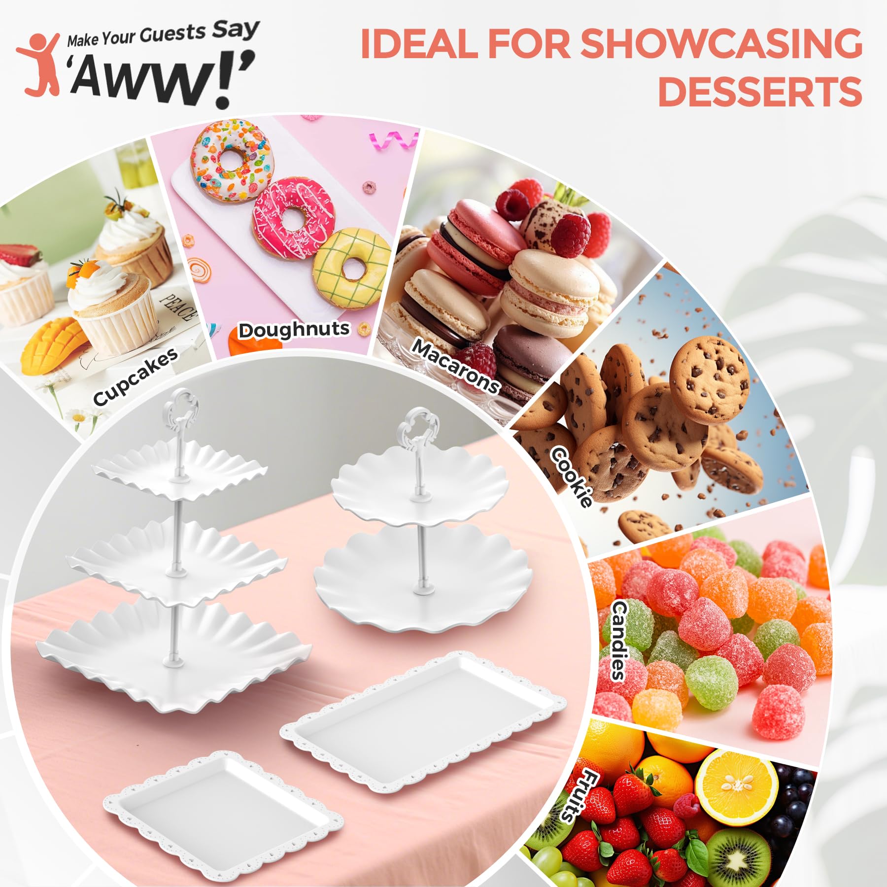 AIMSEAL Cupcake Stand kit simplifies setup for stress-free events.