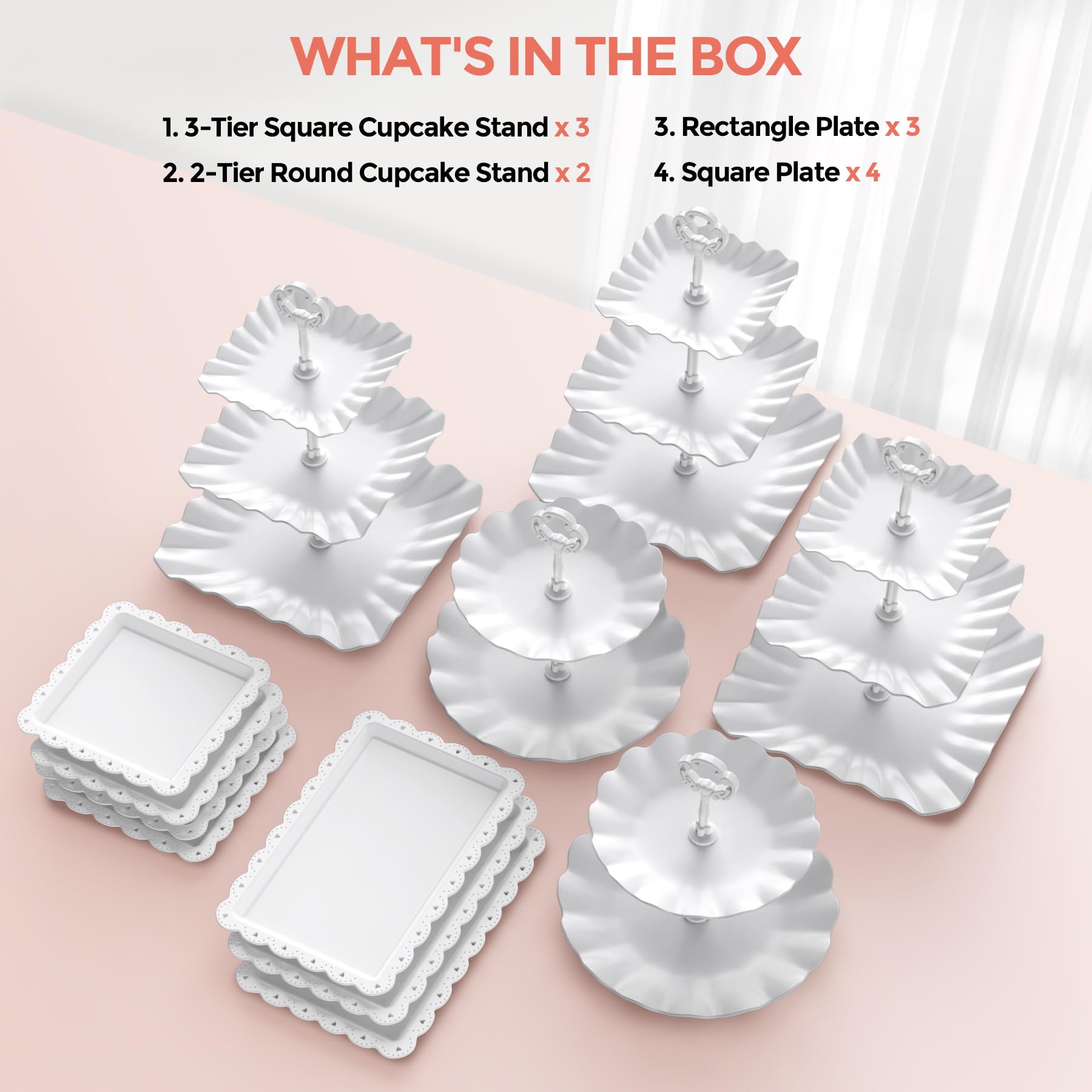 AIMSEAL Cupcake Stand stores flat after use for easy cleanup.