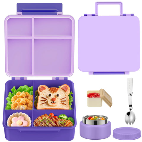 Aimsnk bento lunch box for kids with organized compartments for school lunches