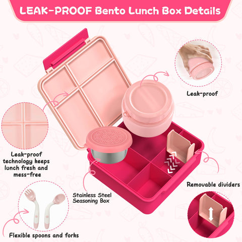 Aimsnk four-compartment divider in pink prevents flavor mixing.