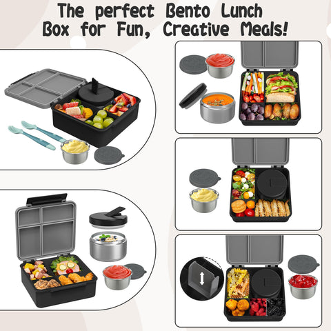 Aimsnk four-compartment divider prevents cross-flavoring in kids meals.